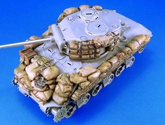 Unpainted Kit 1/35 Sherman M4A3 Sandbag Armor Set Not Include Tank Figure His…
