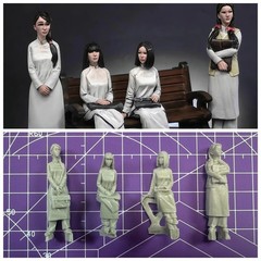 1:35 Resin Model Assembly Kit, GK, The Girl Is Waiting, Unpainted and Needs T…