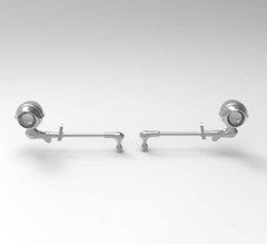 1:24 3d Printed GM “Trailmaster” Spotlights. Driver and Passenger Side w/lenses
