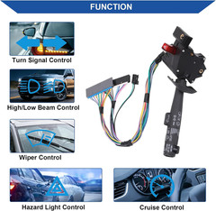 Multi-Function Combination Switch with Turn Signal, Wiper, Hazard, Cruise Contro