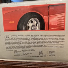 Pocher 1/8 Red Ferrrari Testarossa Spider Roadster K54 FREE UPS PACKING/SHIPPING