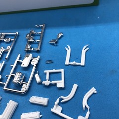 FOB 396 427 454 Chevy Gasser A/FX Blower ENGINE W Headers 1:25 LBR Model Parts