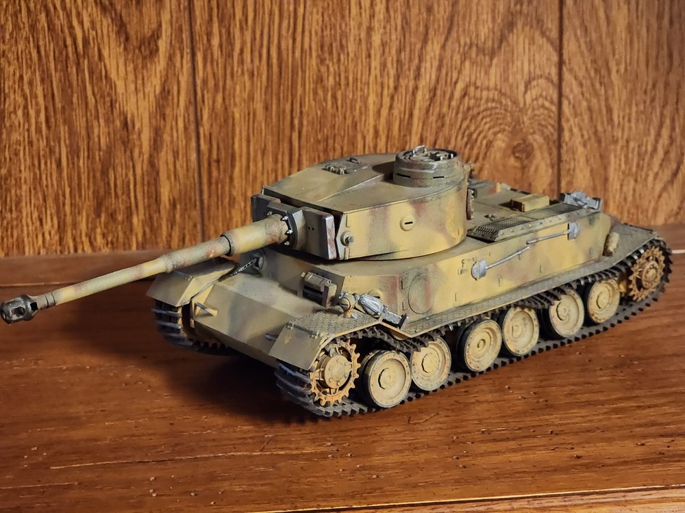 Vintage Hand Painted German VK 45.01 (P) Porsche Tiger Tank