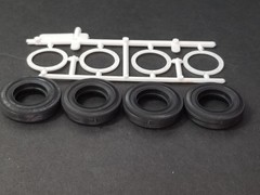 1955 Chevrolet Bel Air WHITEWALL TIRES WHEELS for Revell Monogram 1:25 Model Kit