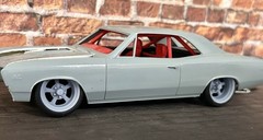 1/24 Scale: 21/20 Inch “Billet Dominator” Wheels With Wide Rear Street Tires