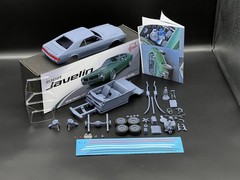 1/25 1968 AMC Javelin Premium Resin Model Kit w/ Engine, Decals & Clear Parts