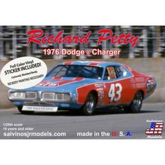 1/24 Richard Petty 1976 Dodge Charger Plastic Model Car Kit w/Vinyl