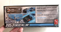 AMT 1957 Chevy Bel Air 1:25 Scale Blue Model Kit Over 70 Parts New , Sealed