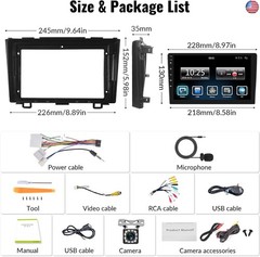 Car Stereo for Honda CRV 2007-2011 Car Radio,MP5 Player with Apple Carplay