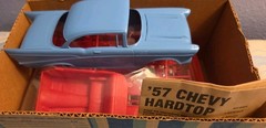 Vintage Monogram 1957 Chevy Hardtop Model Kit 2225 1:24 Scale RARE BABY BLUE