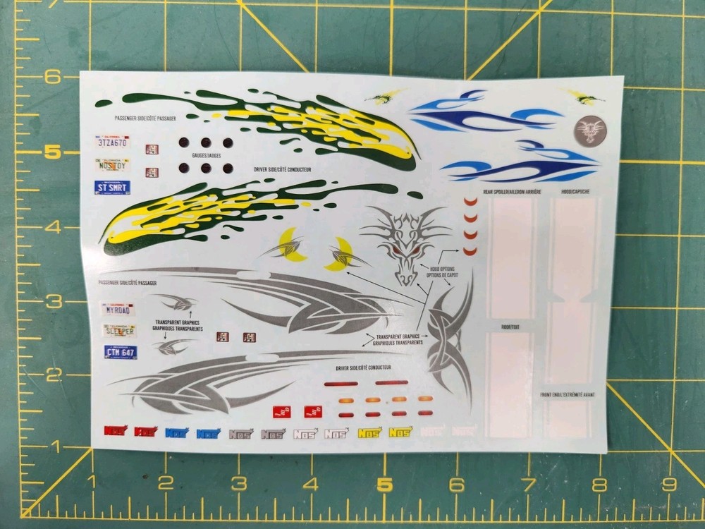 1995 Toyota Supra 1/25 Decal Sheet Florida Vanity License Plate Fast & Furious