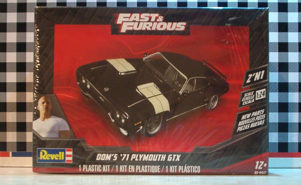 Fast & Furious Dom’s ’71 Plymouth GTX 1:24 scale Revell Model Kit Sealed