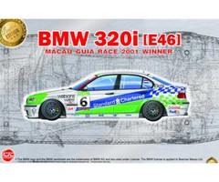 NuNu Model Kit 1/24 BMW 320i E46 Super Production Macau Guia Race 2001 Winner