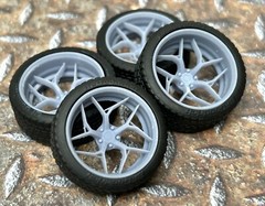 Resin 21/20 Inch Brixton UltraSports Model car Wheels and Tires 1/24 1/25 scale