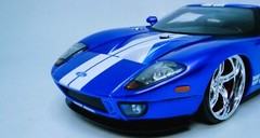 Ford GT40 Race Car Classic Custom Built Concept 18 Model 12 Carousel Blue 1:24