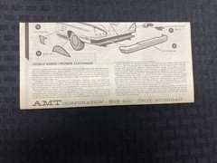 AMT ’58 Chevrolet Impala 2 Door Hardtop Trophy #2758 Instructions Original RARE