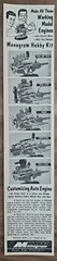 VINTAGE 1960 MONOGRAM DRAG RACING COMPETITION STOCK ENGINE MODEL ADVERTISEMENT