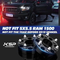 KSP 1.5in Wheel Spacers for Ram 1500 2019-2026, 38mm 6×5.5 Hubcentric Tire
