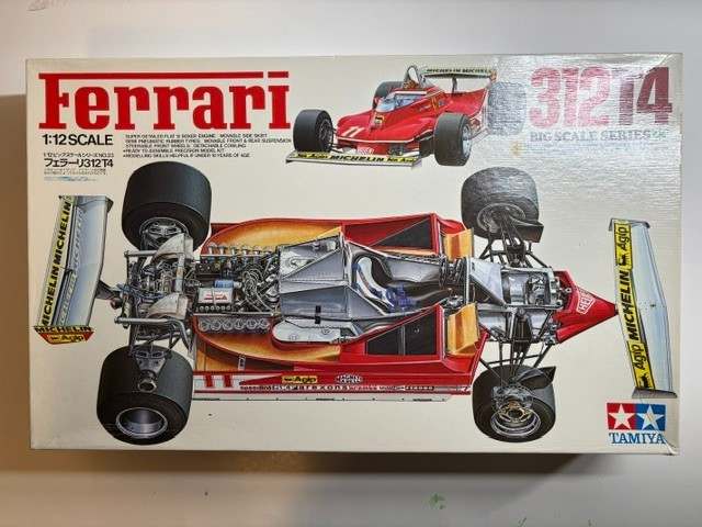 TAMIYA BIG #23 1:12 SCALE F-1 FERRARI 312T4 UNASSEMBLED PLASTIC MODEL