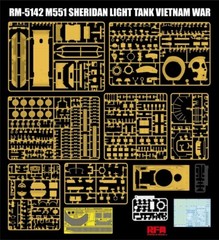 RYEFIELD MODEL RFM RM-5142 1/35 M551 Sheridan Light Tank Vietnam War
