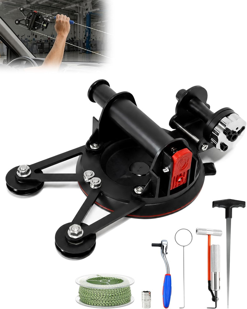 Upgrade Auto Windshield Glass Removal Tool Kit, Dual-Cutting, Auto Glass Cut Out