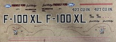 DECALS- Ford – F100 FX, 1/25 scale. Nice!