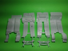 Lot of 2 1969 69 NOVA SS COPO 1/25 frame chassis floor pan junkyard model car
