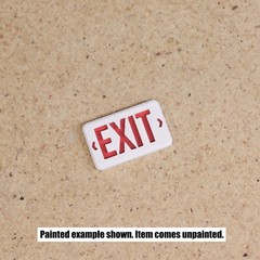 1/10 Scale Exit Sign for RC and Model Car Shop, Garage, Diorama (Set of 2)