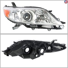 munirater Chrome Housing Halogen Headlight Assembly Replacement for Sienna