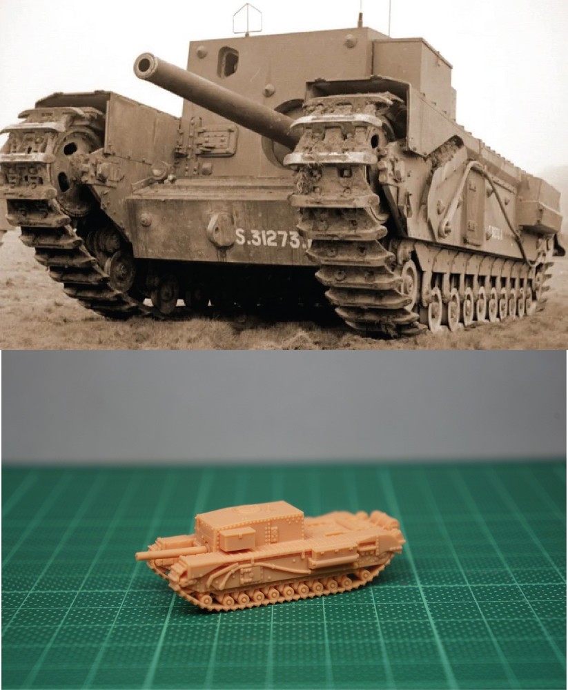 1/144 WWII British Churchill A22D Gun Carrier (fine detail) Resin kit (#BRT575)