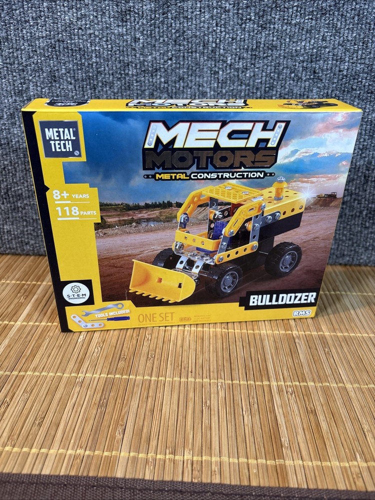 Mech Motors Metal Construction Kit • Bulldozer. S•T•E•M Engineering-Metal Tech.