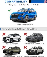 Wonderdriver 300lbs Roof Rack Cross Bars Compatible with Subaru Ascent