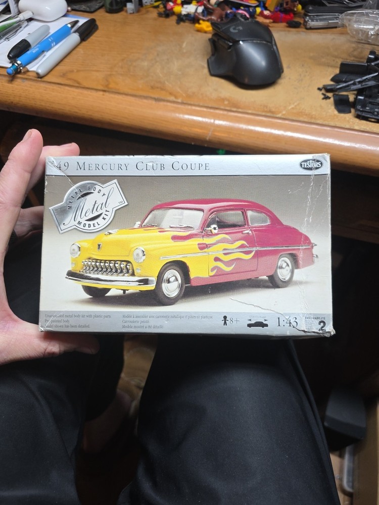 1/43 Testers 1949 Mercury Club Coupe Open Box Partially Assembled