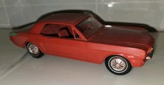 Vintage 1966 Ford Mustang Dealer Promo Model Car Red Plastic 4 Screws Some Flaws