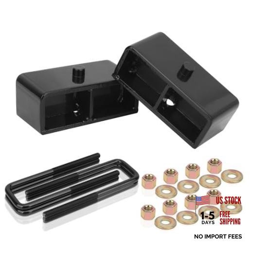 2 Inches Rear Lift Blocks Kit Compatible with 1999-2024 Chevy Silverado 1500