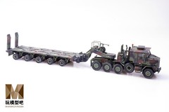 1：72 Oshkosh M1070 Heavy Tank Trailer NATO Tricolor Painting Metal+Plastic Model
