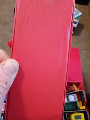 Vintage 1966 Mattel Miniature cars Carrying Case With Cars Lot One Redline Read