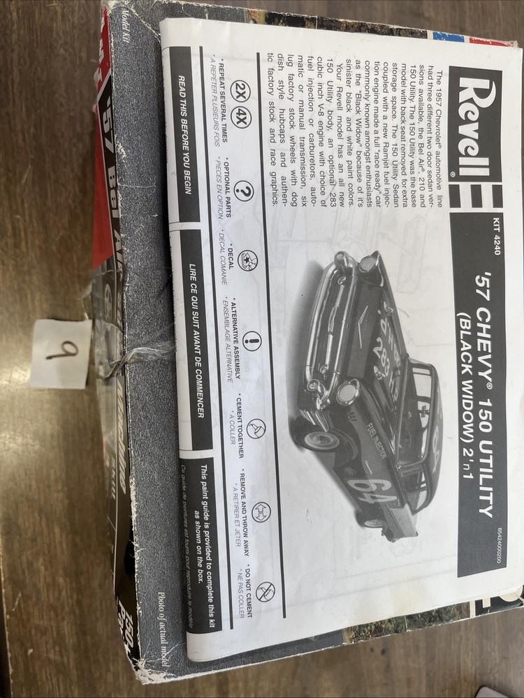 Revell 57 Chevrolet 150 Utility Sedan Black Widow *OPEN BOX*