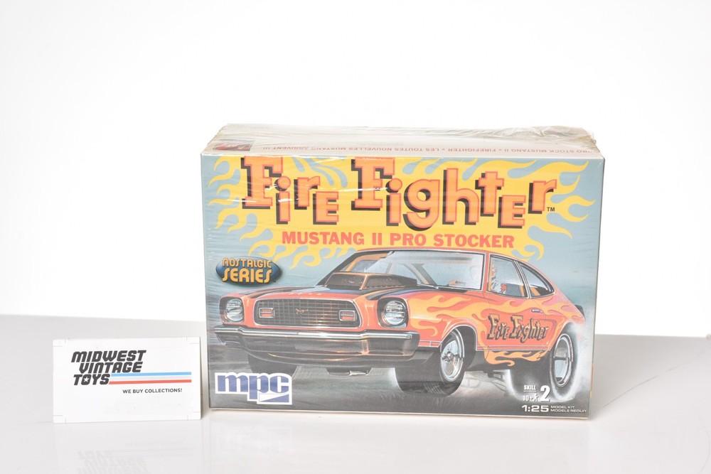 MPC Fire Fighter Mustang II Pro Stocker Vintage Model Car Kit #38407 Sealed 1:25