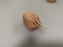 3D printing 1/200/350 Chinese Navy’s 100mm twin-barrel naval gun Unpainted/1pc