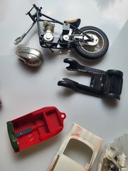 Vintage Car Bike Model Kit Parts LOT