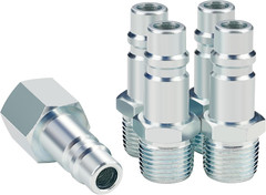 1/2” Air Hose Fittings Set, High Flow 4PCS I/M Industrial Type 1/2 Inch NPT Male