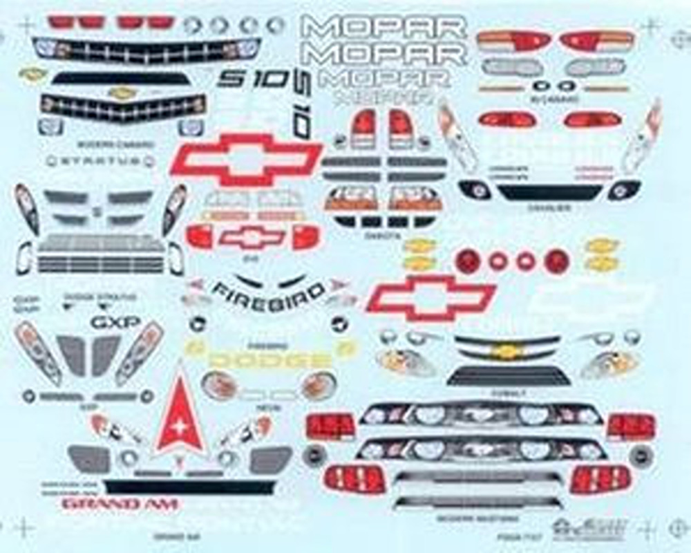 Slixx 7157 Pro Stock Grill & Headlight 1/24 1/25 decal
