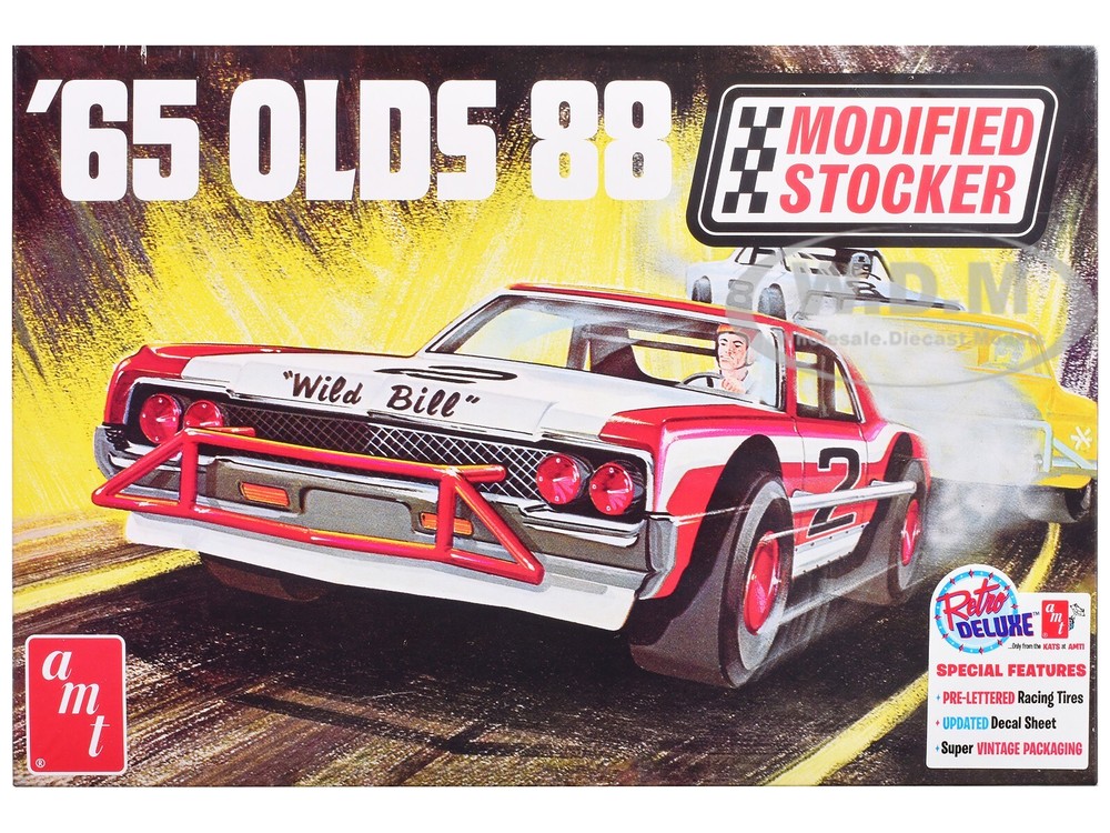 SKILL 2 MODEL KIT 1965 OLDSMOBILE 88 MODIFIED STOCKER 1/25 SCALE BY AMT AMT1474