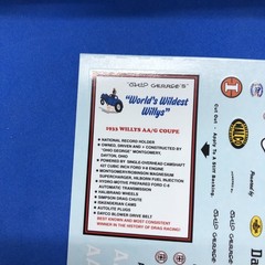 FOB Ohio George 33 Willys AA/G Coupe DECAL SHEET Malco 1:25 AMT LBR Model Parts