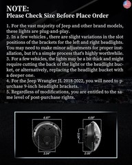 HWSTAR Pair New 1000% Bright Anti-glare 7 Inch Led Headlights Round Compatible