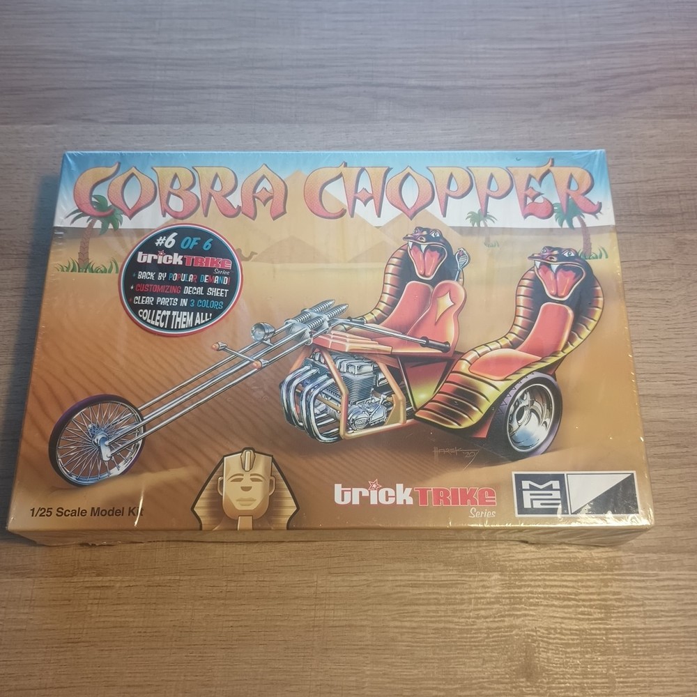 MPC Cobra Chopper Trick Trike Series 1:25 Scale Model Kit New Sealed Egyptian