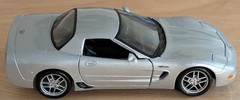 TWO(2) MAISTO SPECIAL EDITION CORVETTE Z06, SCALE 1:24, COLOR SILVER – SEE RMKS