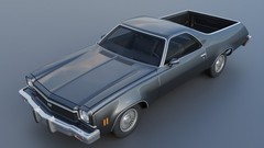 ABS-LIKE RESIN 3D PRINTED 1/25 1973 CHEVROLET EL CAMINO FULL KIT
