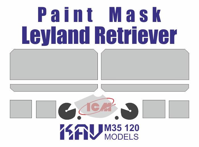 1:35 Paint Mask Canopy for scale model Leyland Retriever ICM 35600